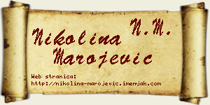 Nikolina Marojević vizit kartica